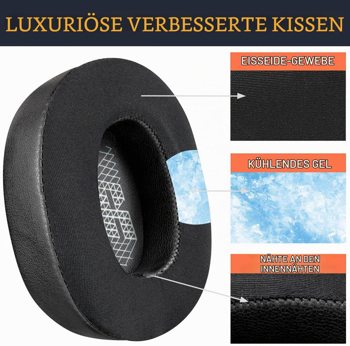 SOULWIT Kühlgel Ersatzpolster Ersatz Ohrpolster für JBL E65BTNC/Live 650BTNC/Live 770NC/Live 660NC/D