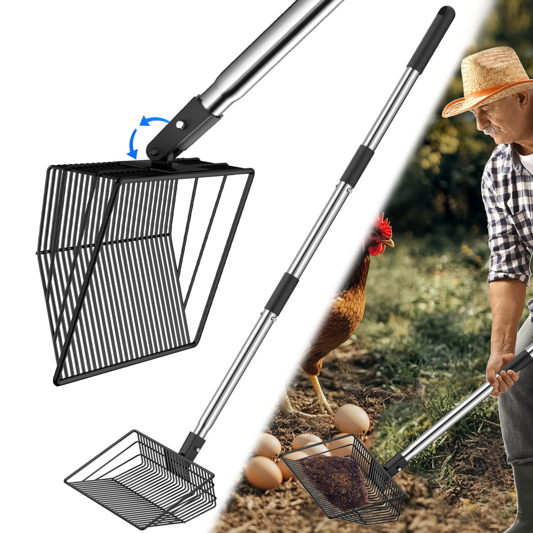 Hühnerkotschaufel, Chicken Poop Scooper, Einstellbare Hühnerschaufel für die Reinigung, Hühnerstall