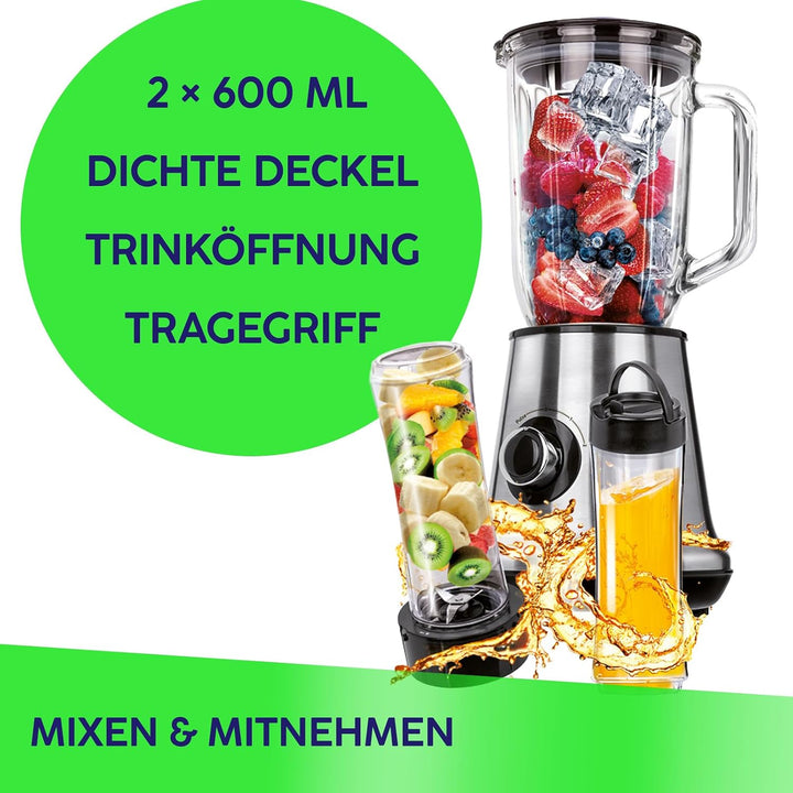 MPM MBL-15M blender 1 L Tabletop blender 450 W Stainless steel