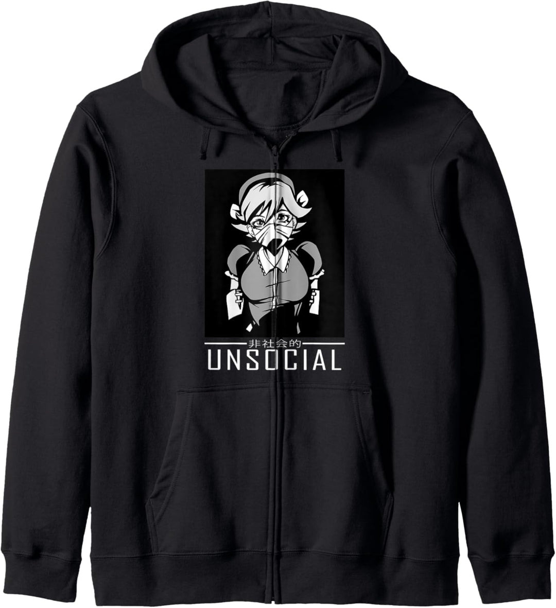 Japanische Vaporwave traurige Anime Mädchen Ästhetik Kapuzenjacke