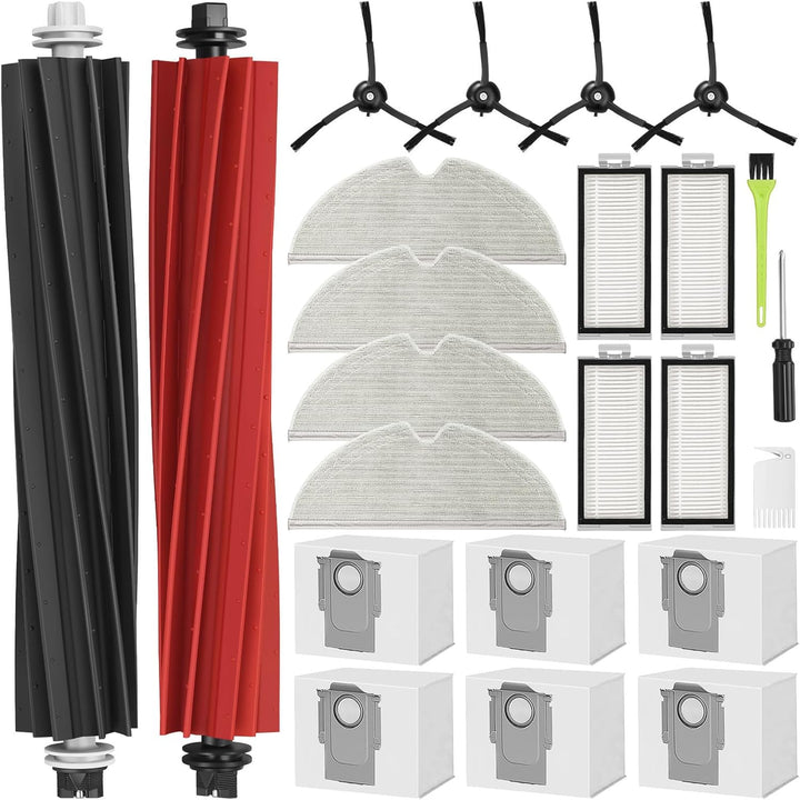 DrRobor Ersatzteile Zubehörset für Roborock Q8 Max+/Q5 Pro+/Q5 Max+/Q5 DuoRoller+ Staubsauger,2 Haup