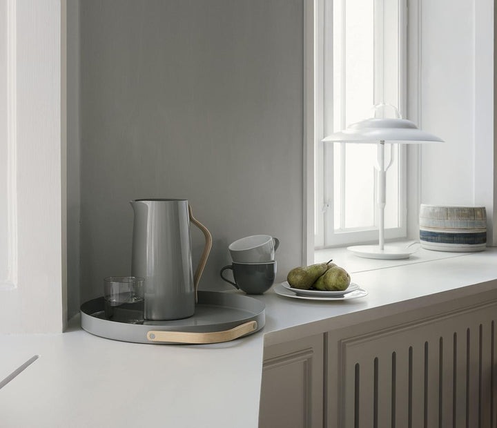 Stelton Emma Serviertablett, Edelstahl, Grau, 37 x 6 x 36.5 cm, Grau
