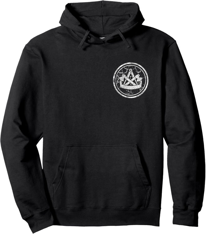 Zimmermann Zunftzeichen auf Brust - traditionelles Symbol Pullover Hoodie