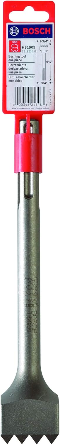 BOSCH HS1909 SDS-Max Betonbuchsenkopf, 1 Stück SDS Max Buchsenwerkzeug 9-1/4 In., SDS Max Buchsenwer