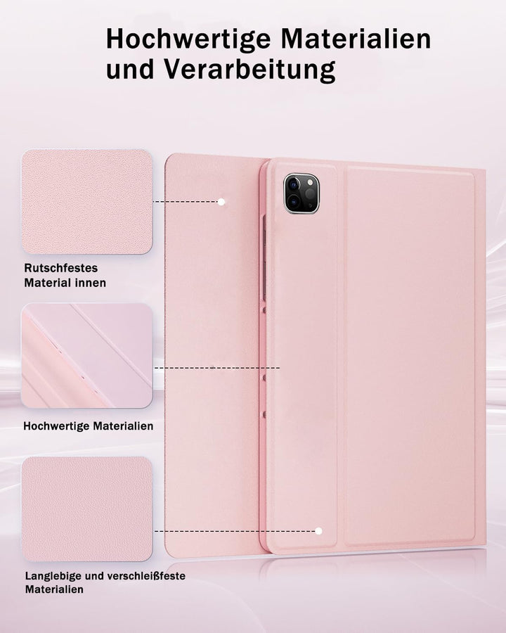 für iPad Pro 11 Zoll (4, 3, 2, 1 Generation-2022/2021/2020/2018) Hülle mit kabellose Bluetooth Deuts