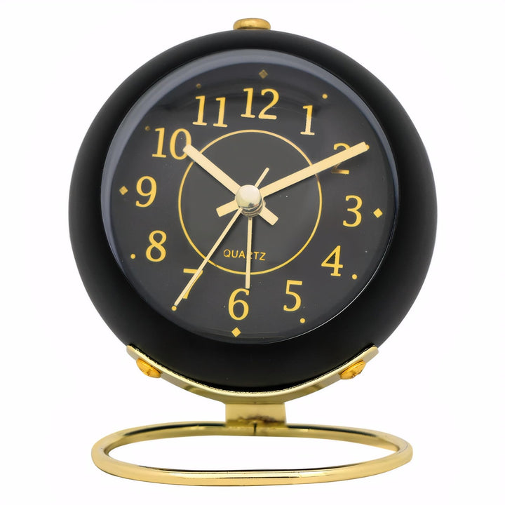 Lancoon Quarzwecker Non Ticking Leise Einfacher Metall Analogwecker Mit Nachtlicht Batteriebetrieben