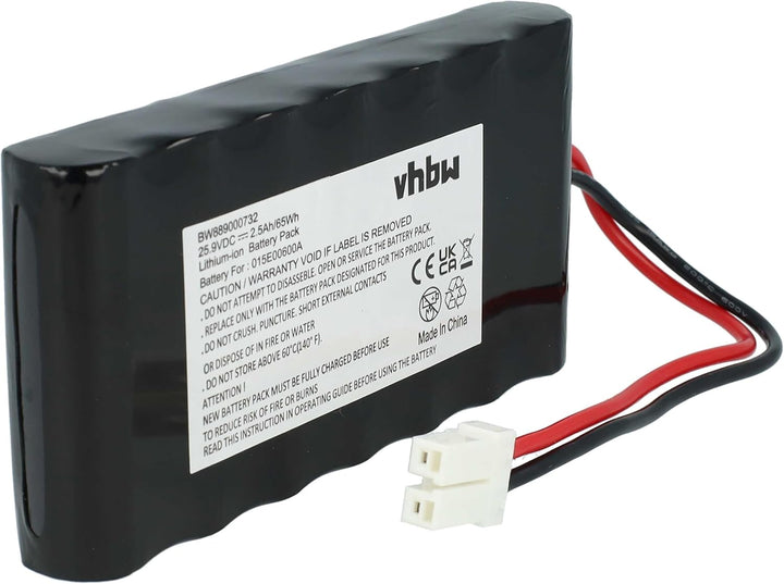 vhbw Akku kompatibel mit Ambrogio L20, L15 Rasenmäher (2500mAh, 25,9V, Li-Ion)