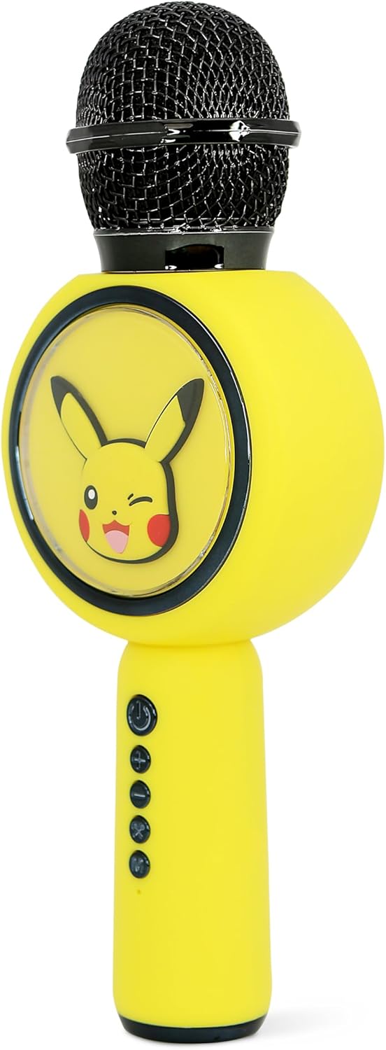 OTL Technologies Pokémon Pikachu Karaoke-Mikrofon mit kabellosem Lautsprecher und LED-Leuchten