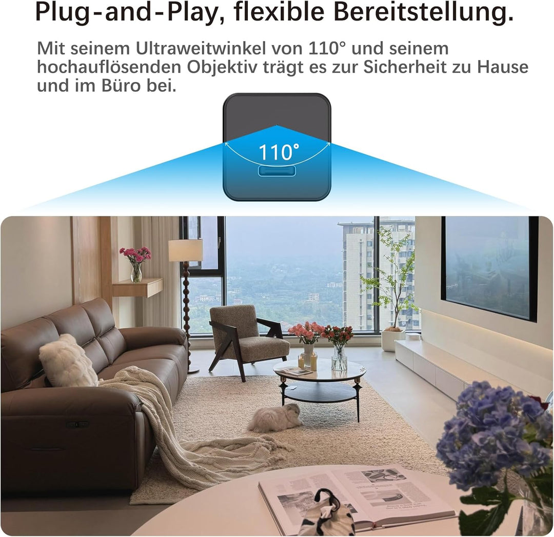 HD 1080P überwachungskamera,USB Mini Kamera,mit kontinuierlicher Aufnahme-/Bewegungserkennungsfunkti