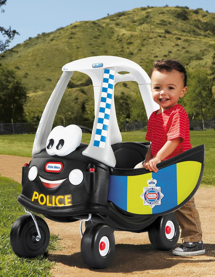Little Tikes Polizei Cozy Coupé - Rutschfahrzeug mit Echter Hupe, Klickendem Zündschalter & Tankdeck