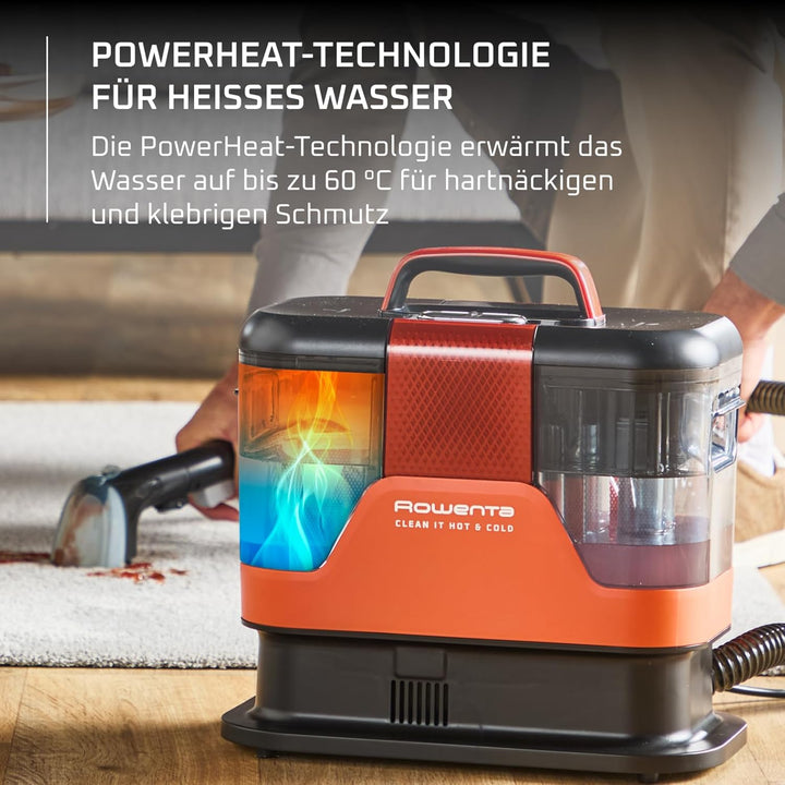 Rowenta Clean It IN7011F0 Hot &amp; Cold Polster-Staubsauger, Flecken- und Teppichreiniger, Leistung 115