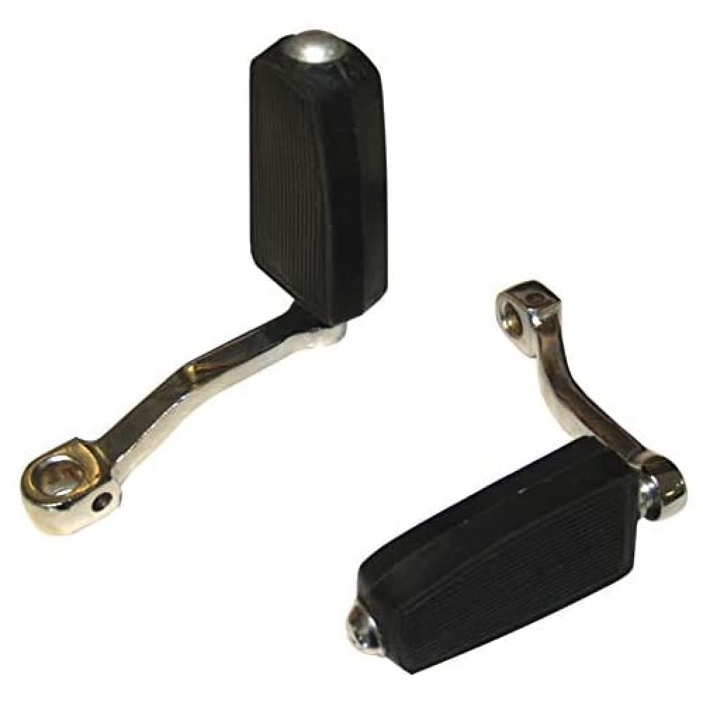 MOPED PAAR PEDAL + CHROM TRET ARM STAHL GUMMI MOFA MOKICK MOTORRAD ROLLER OLDTIMER VINTAGE