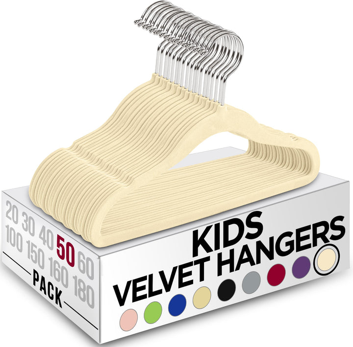 Utopia Home Kids Kleiderbügel Velvet (50 Pack) - 11 Inch Durable Baby Kleiderbügel für Closet - Perf