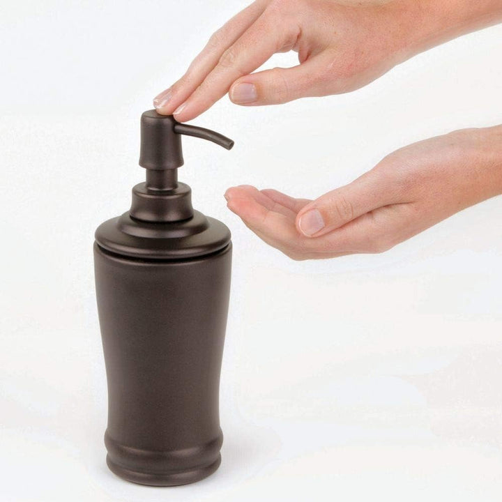 iDesign The Olivia Collection Seifenspender aus Metall, hoch, Schaumstoff, Bronze, 8 Oz Bronze Seife