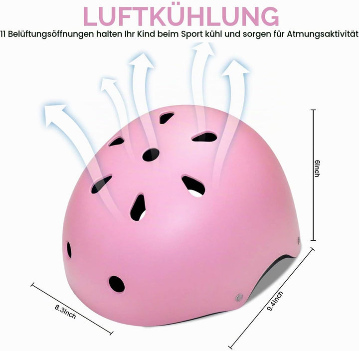 BURSUN Kinder Fahrradhelm Kinderhelm Skaterhelm für Alter 2-16 Jahre Jungen Mädchen, Kinderhelm für