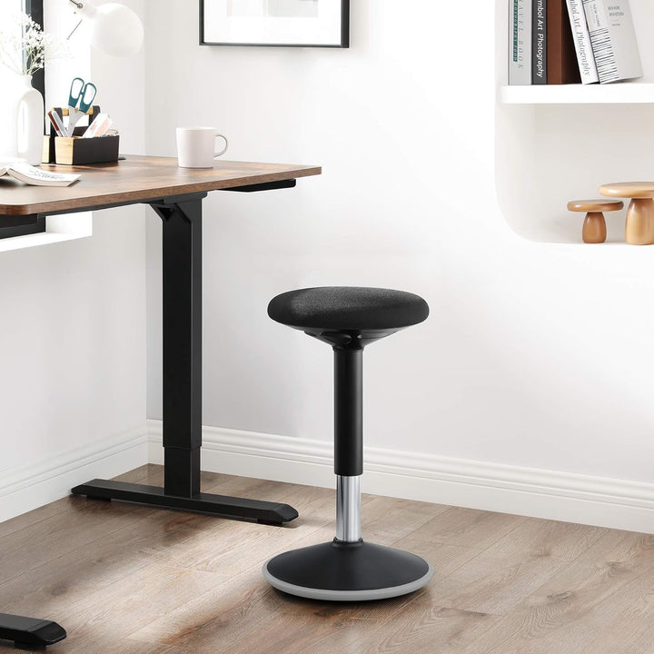 SONGMICS Bürohocker, ergonomischer Arbeitshocker, Sitzhocker, 360° Drehstuhl, höhenverstellbar 50-65