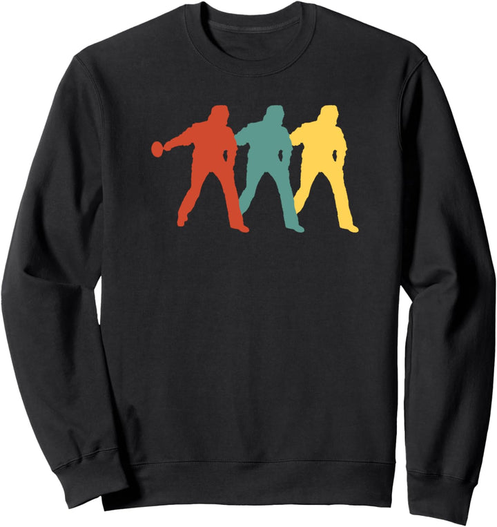 Stockschütze Geschenk Stockschiessen Vintage Eisstockschiessen Sweatshirt