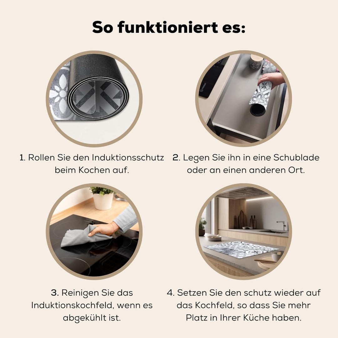 KitchenYeah© Herdabdeckplatte Einteilig 75x52 cm Küche Ceranfeld Abdeckplatte Cerankochfeld Abdeckun