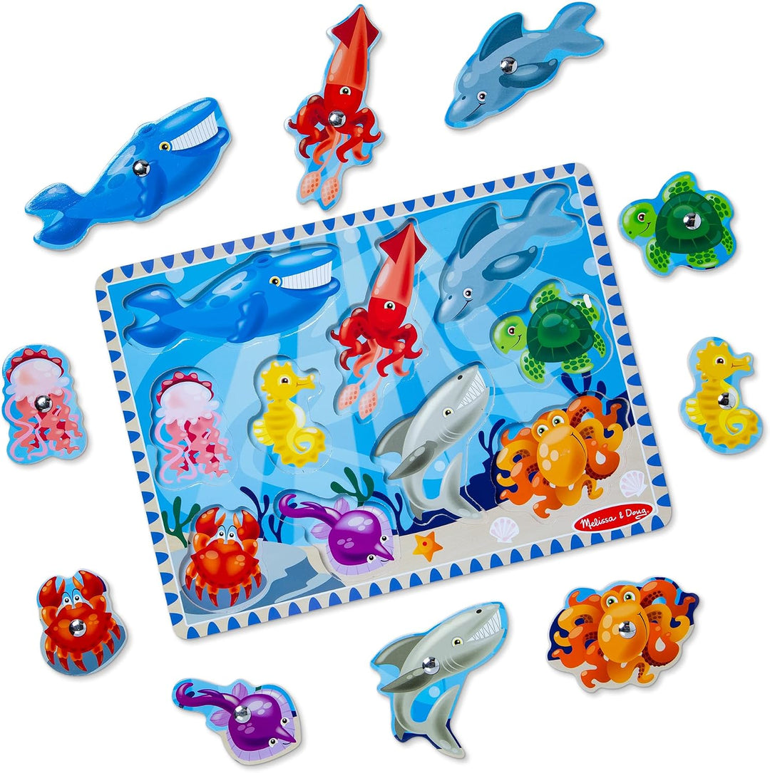 Melissa &amp; Doug - Angelspiel für Kinder ab 3 Jahre, Fische Angeln Spiel, Motorikspielzeug magnetische