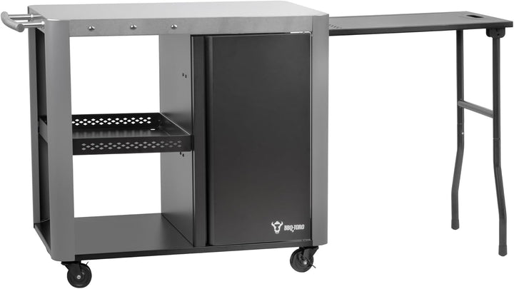 BBQ-Toro Grillwagen 95 x 50 x 80 cm | Silber | Grilltisch mit grosser Arbeitsfläche | Grill Beistell