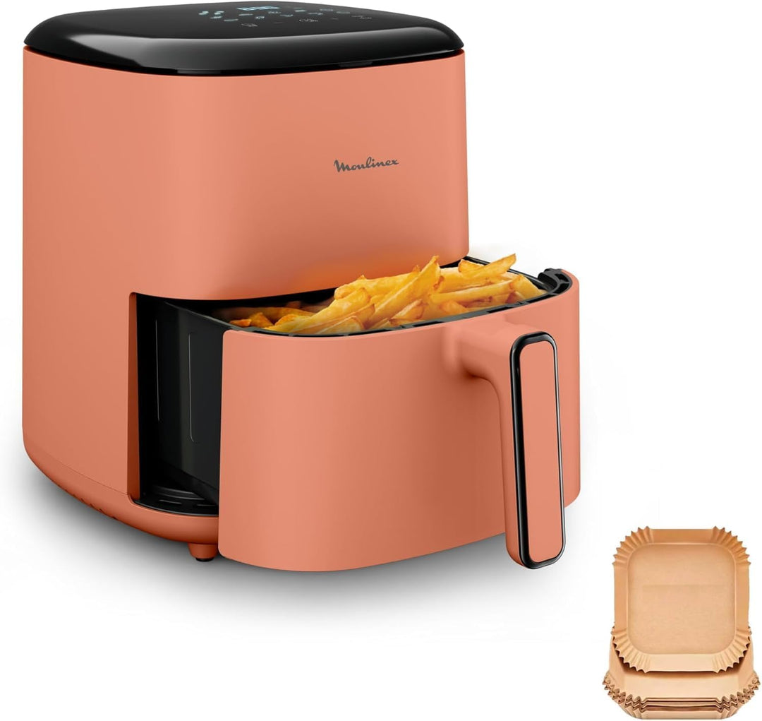 Moulinex Easy Fry Pop Terracotta 5 l, Air Fryer, bis zu 6 Personen, 10 intuitive Programme, digitale