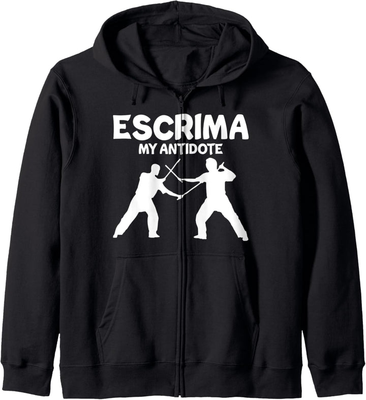 Escrima Mein Gegenmittel Filipino Martial Arts Kali-Sticks Kapuzenjacke