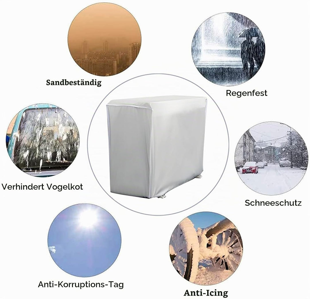 Klimaanlage Abdeckung Aussengerät Mit Gummizug Mit Kordelzug Air Conditioner Cover Anti Staub Anti S