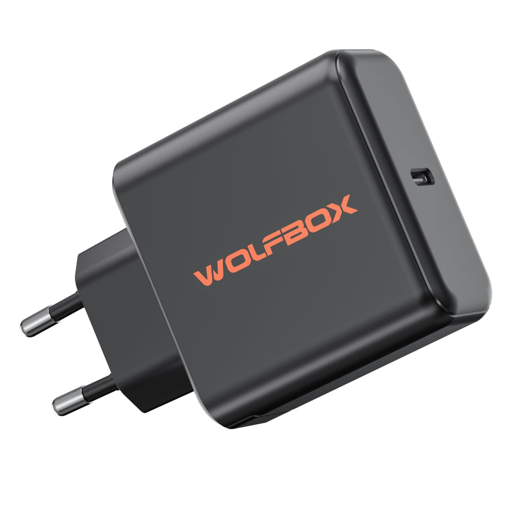 Wolfbox 65W Typ-C PD-Ladegerät, kompatibel mit Wolfbox Starthilfegeräten, Schnellladefunktion, unive