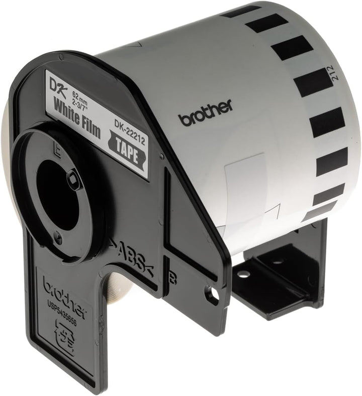 BROTHER DK22212 DK-22212 Endlos-Etiketten Film, 62 mm x 15,24 m Schwarz,weiss