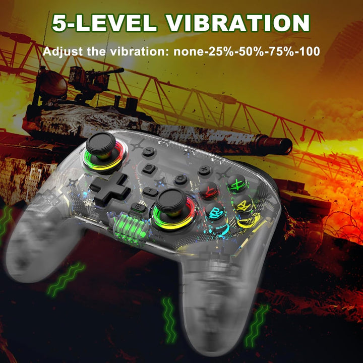 Joso Wireless Controller für PC/Switch/PS4/PS3, Smartphone Controller für iPhone/Android Unterstützt
