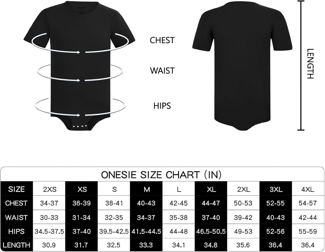 Landofgenie Männer Kurzarm Strampler Pyjama Bodysuit One Piece Strampler S Schwarz, S Schwarz