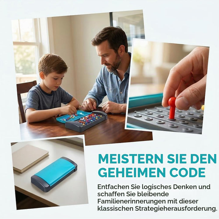 Code Cracking Brettspiel, Spannendes 2-Spieler Logikduell für Codegeber &amp; Codeknacker, Strategisches