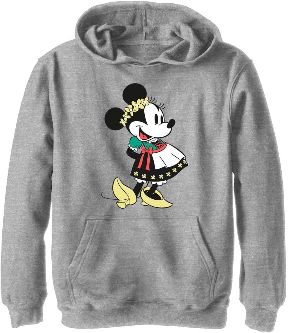 Disney Characters Dirndl Basics Boy's Hooded Pullover Fleece, Athletic Heather, Small