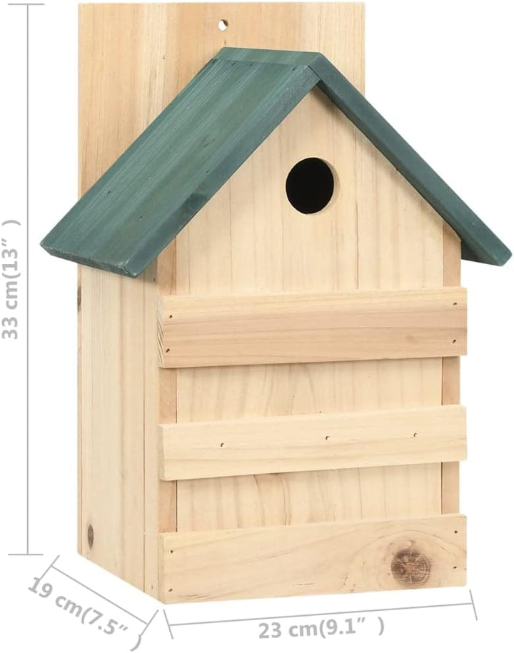 Vogelhäuser 4er Set aus Tannenholz, Nistkasten für Garten und Terrasse, wetterfestes Vogelnest mit g