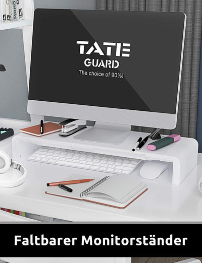 TATEGUARD Faltbarer Monitorständer Riser Computer Monitorständer mit Verstellbarer Breite kompatibel