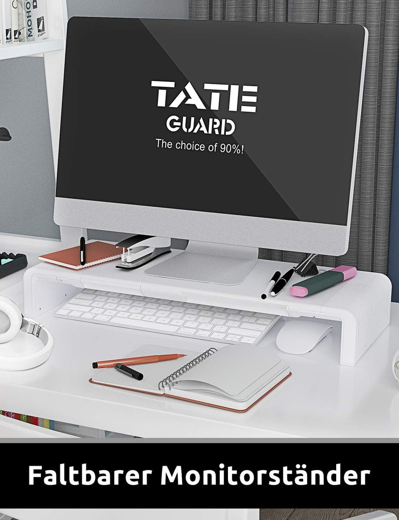 TATEGUARD Faltbarer Monitorständer Riser Computer Monitorständer mit Verstellbarer Breite kompatibel