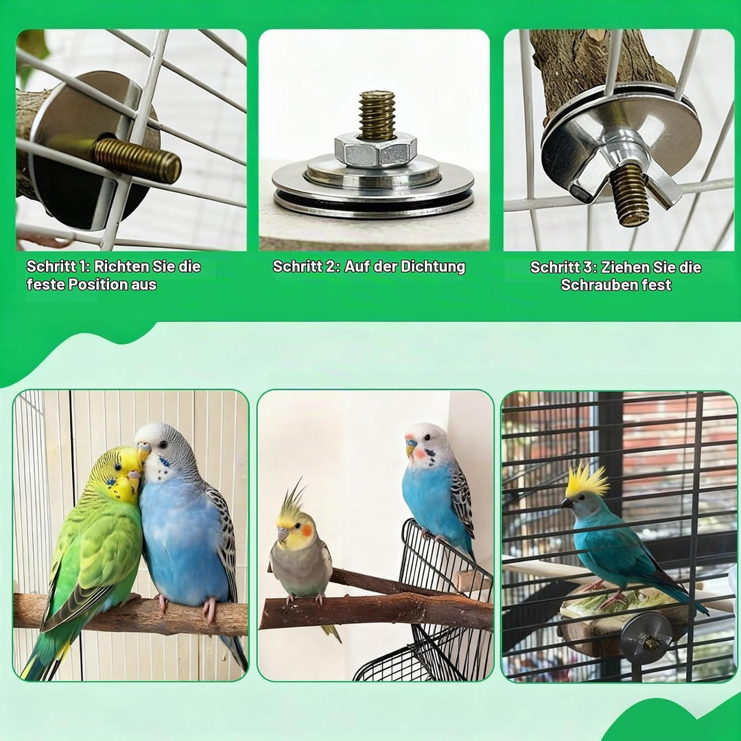 8 stück vogelspielzeug sitzstangen für vögel Naturholzstangen Vogelständer Vogelzubehör sitzstangen,