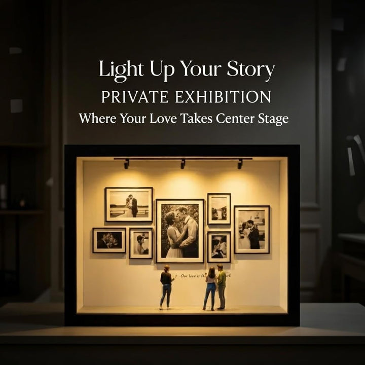 Pipihome DIY Mini Museum Bilderrahmen, Mini Figuren Menschen Museum Silhouette Box mit Golden Rahmen