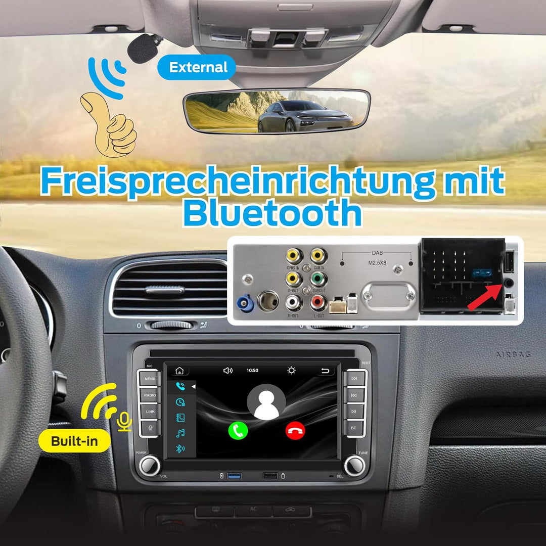 Linux Autoradio für VW Golf 5/6 Passat Jetta Caddy EOS T5 Tiguan Touran CC Polo, Plug & Play mit Ori