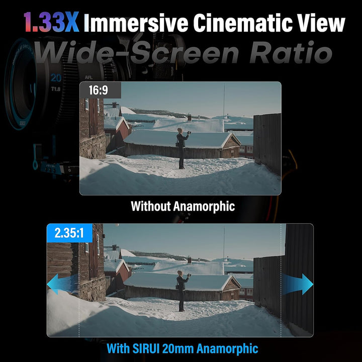 SIRUI 20mm T1.8 1.33x Anamorphisches Objektiv, S35 Autofokus-Objektiv für Z-Mount Kameras – kompatib