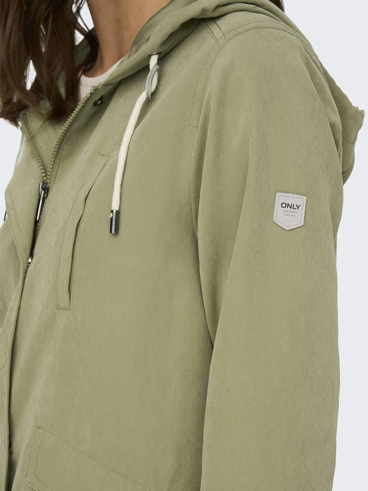 ONLY Damen Onlskylar Hood Spring Jacket Cc OTW Jacke, XS Aloe