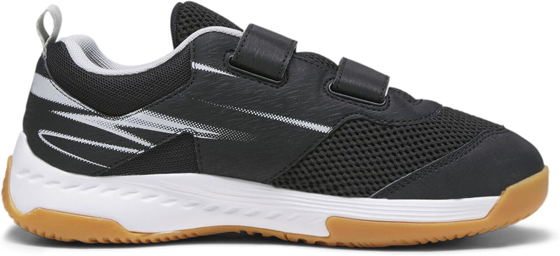 PUMA Unisex Kinder Varion Ii V Jr Indoor Court Shoe 28 EU Black Cool Light Gray Yellow Blaze Gum, 28