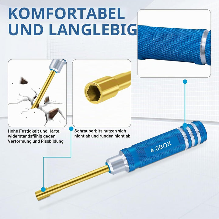 Sechskantmutter Schraubendreher Satz 2.0mm 2.5mm 3.0mm 3.5mm 4.0mm 4.5mm 5.0mm RC Werkzeug Steckschl