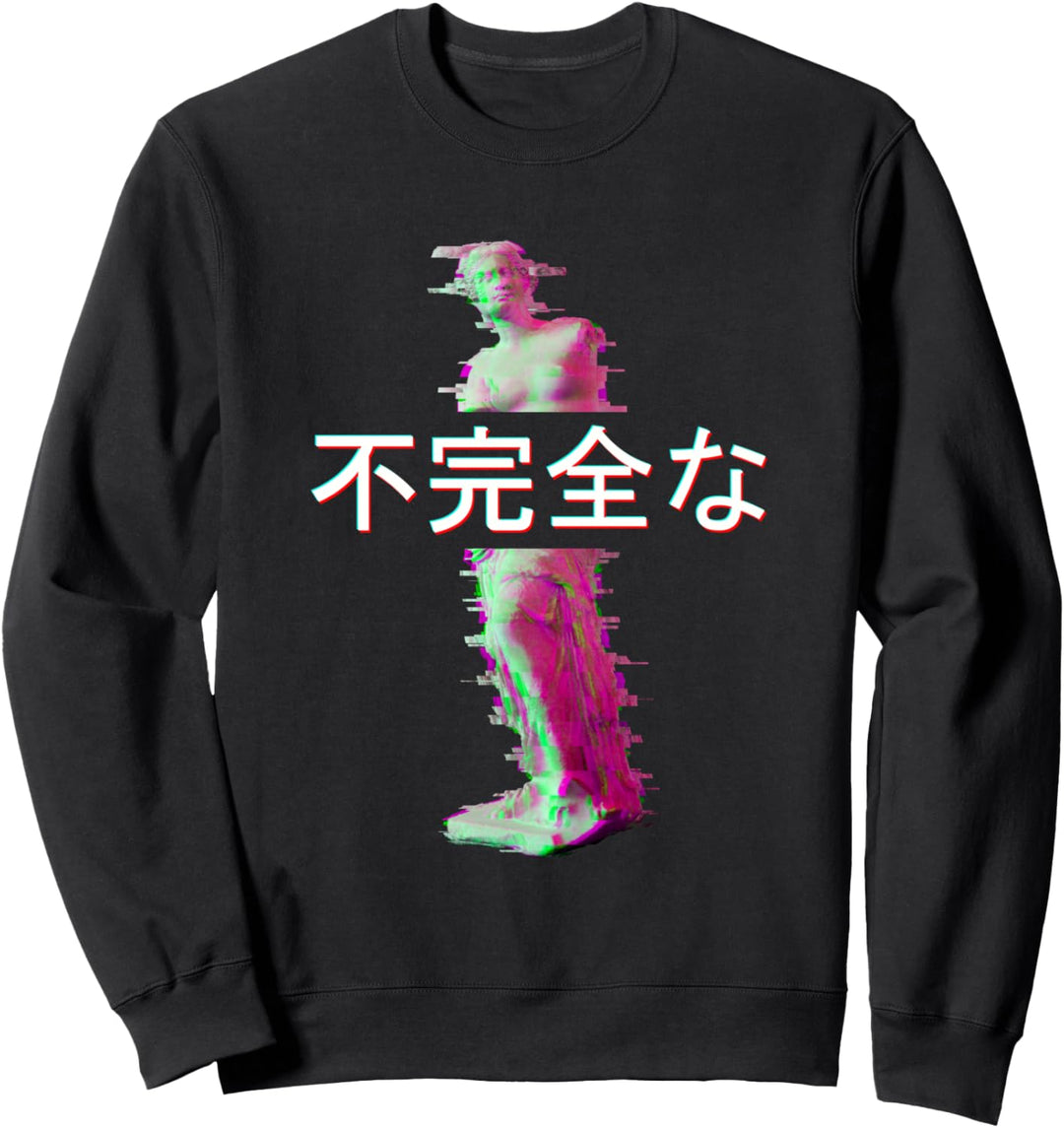 Ästhetische Venus-Statue Retro 80er Jahre Glitch Art Design Sweatshirt