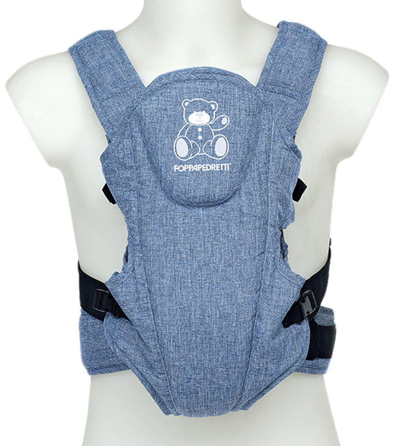 Foppapedretti Babytrage, für Kinder von 3,5 bis 9 kg, Jeans Blau 1 UnitࠨConfezione da 1), Blau 1 Uni