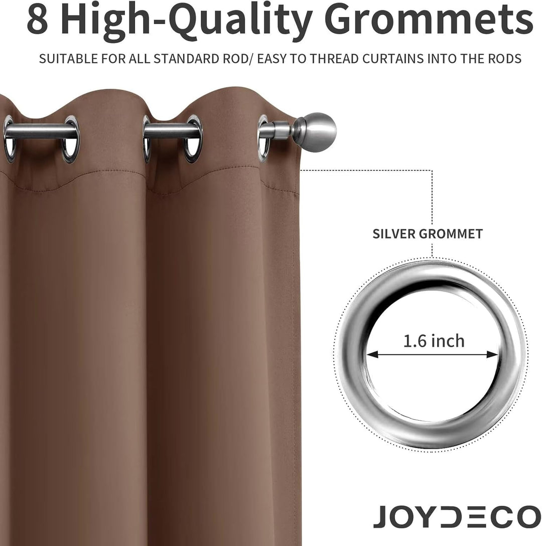 Joydeco Verdunkelungsvorhänge, 2 Paneele, thermische Isolierung, Raumverdunkelung, mit Ösen, für Woh