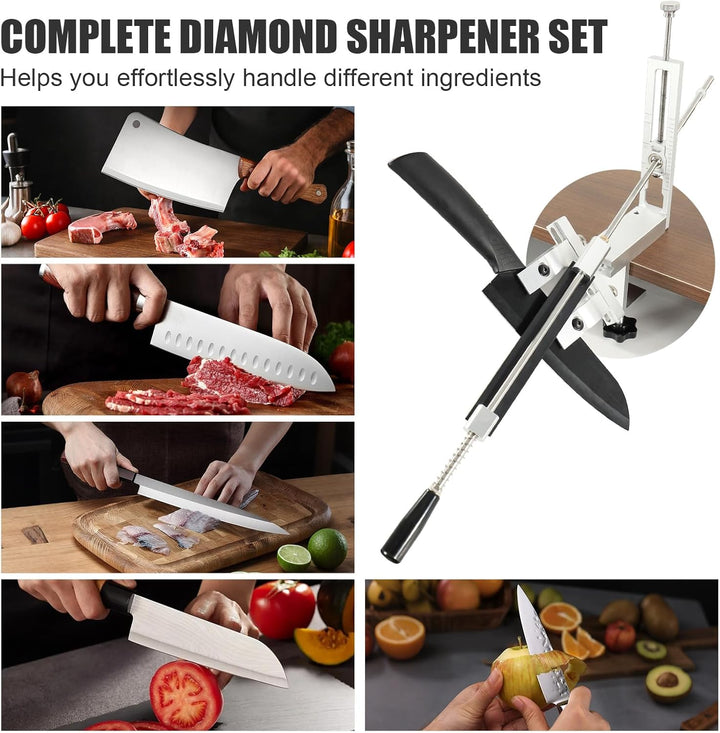 Messerschärfer Profi, Knife Sharpener, Messerschleifer Aluminium 360° Flip Drehung mit Festem Winkel