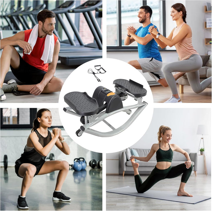 Rock Stepper Trainingsgerät | Trainingsgerät für Zuhause - Tragbarer Leiser Seitlicher Stepper | Für