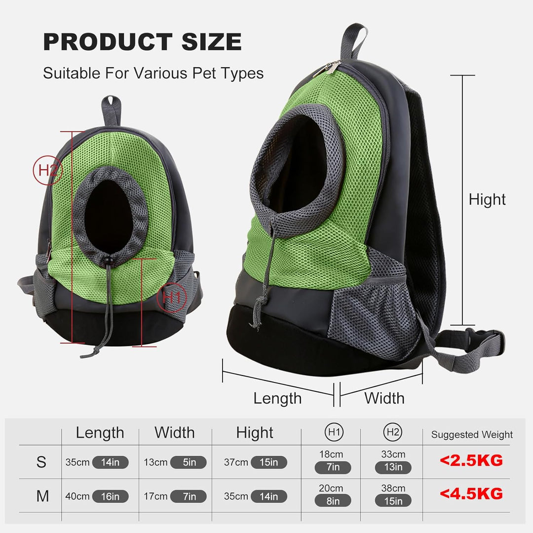 PETCUTE Hunderucksack für kleine Hunde - Hochwertiger Stoff, bequem &amp; sicher, perfekt für Reisen, Wa