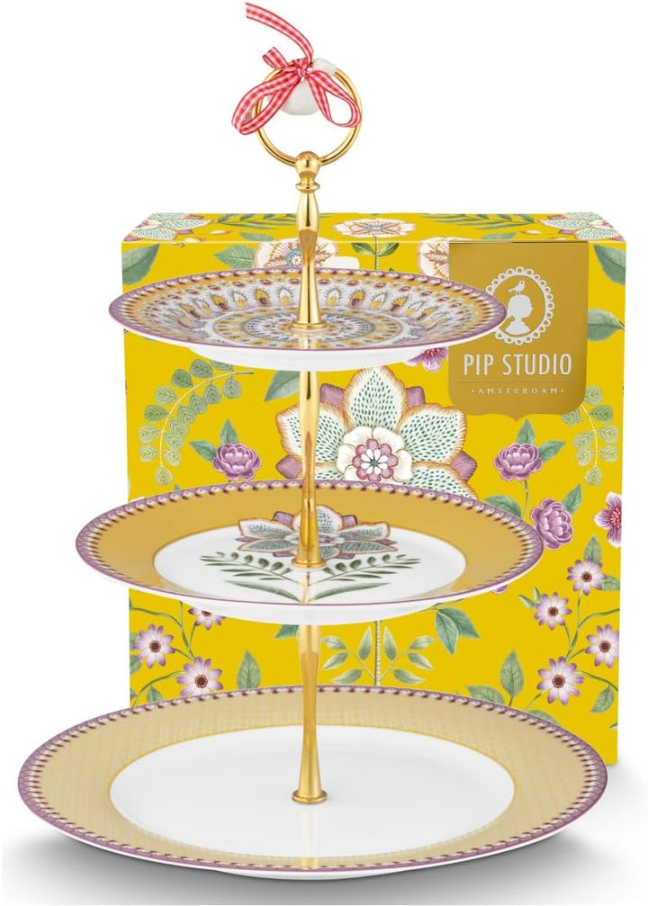 Pip Studio Lily&Lotus Yellow Etagere 3tlg